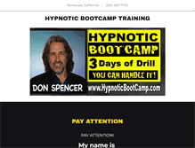 Tablet Screenshot of hypnoticbootcamp.com